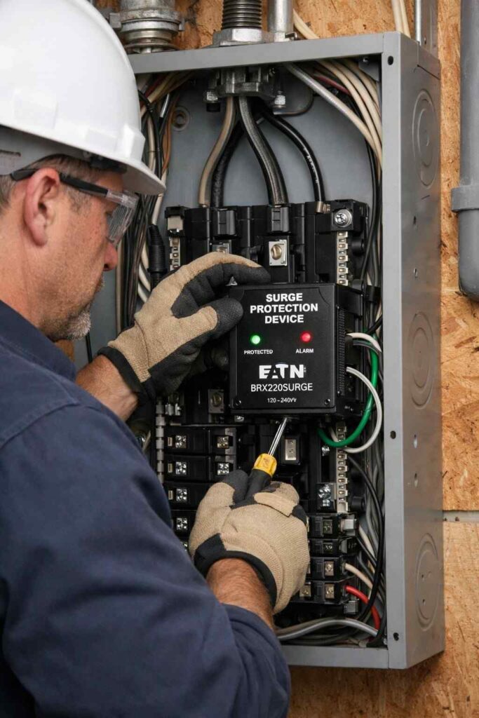 Whole-House Surge Protector Installation in Santa Clarita, CA. David Electric